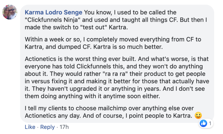 Clickfunnels vs Kartra Email Marketing Testimonial