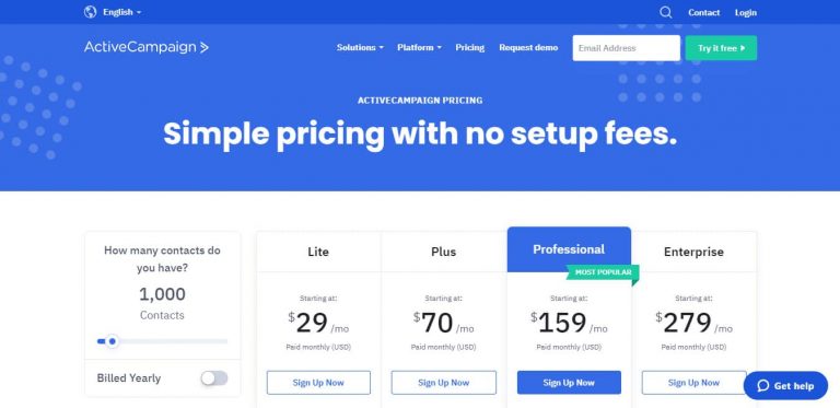 ActiveCampaign Pricing